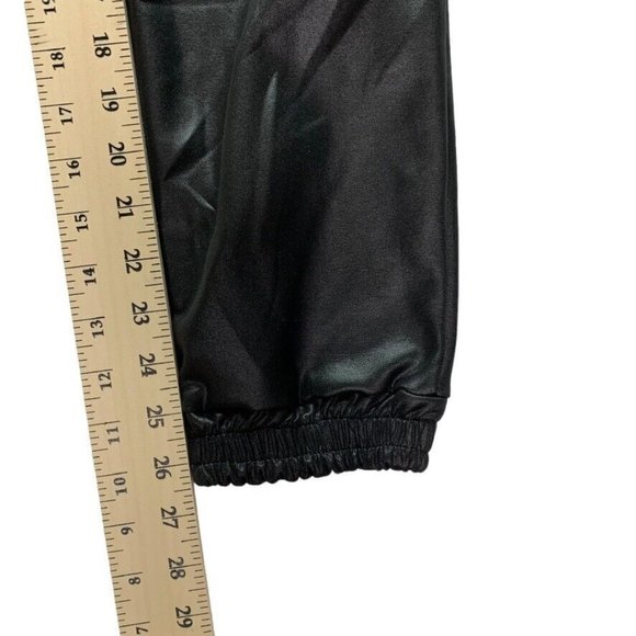 I-X London‎ Women's Black Faux Leather Cuffed Joggers - Malaya Size 8 - Picture 5 of 9